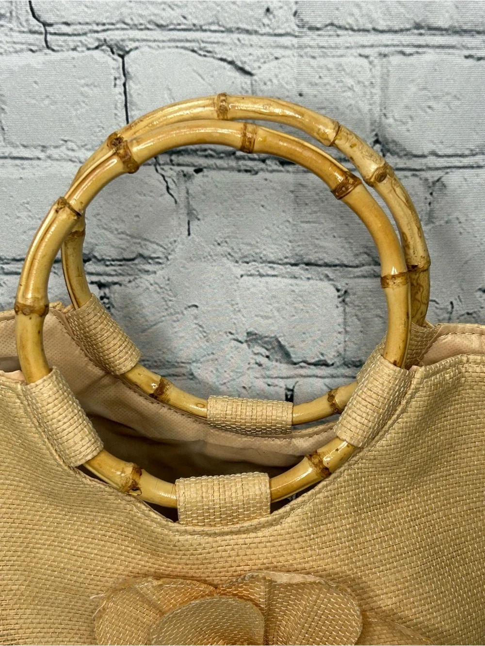 Neiman Marcus woven straw